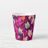Colorful Autumn Leaves Pattern Latte Mok (Voorkant)