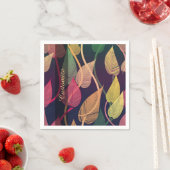 Colorful Autumn Leaves Pattern Napkins Servetten (Insitu)