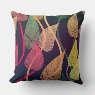 Colorful Autumn Leaves Pattern Sierkussen