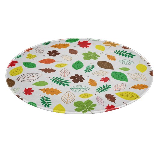 Colorful Autumn Leaves Pattern Snijplank (Hoek)