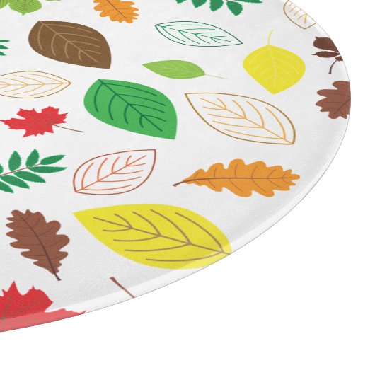 Colorful Autumn Leaves Pattern Snijplank (Hoek)