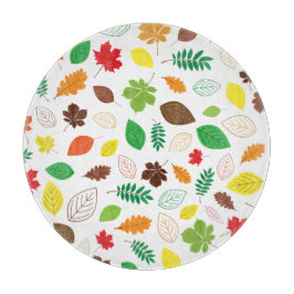 Colorful Autumn Leaves Pattern Snijplank