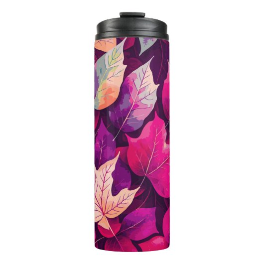 Colorful Autumn Leaves Pattern Thermosbeker (Voorkant)