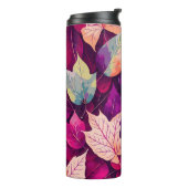 Colorful Autumn Leaves Pattern Thermosbeker (Gedraaid links)