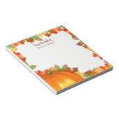Colorful Autumn Leaves Pumpkin - Name Notitieblok (Schuin)