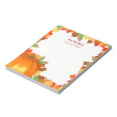 Colorful Autumn Leaves Pumpkin - Name Notitieblok (Linkerzijde)