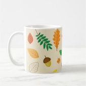 Colorful Autumn Leaves Pumpkin Pattern Koffiemok (Links)