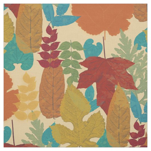 Colorful Autumn Leaves Stof (Swatch)