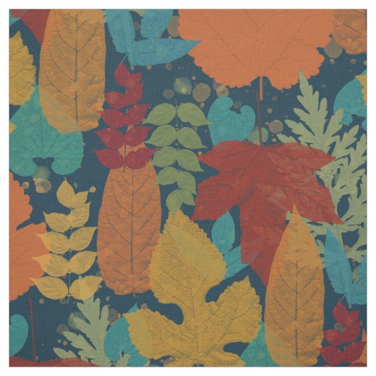 Colorful Autumn Leaves Stof (Swatch)