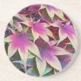 Colorful Autumn Maple Leaves Floral Zandsteen Onderzetter