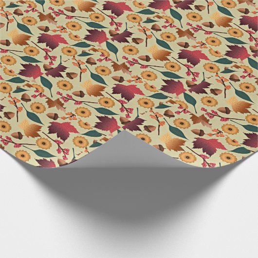 Colorful Autumn Pattern Cadeaupapier (Hoek)