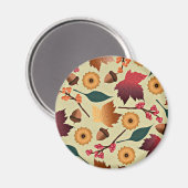 Colorful Autumn Pattern Magneet (Voorkant / Achterkant)