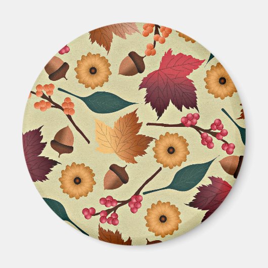 Colorful Autumn Pattern Magneet (Voorkant)