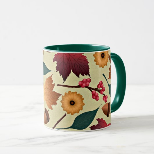 Colorful Autumn Pattern Mok (Voorkant rechts)