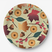 Colorful Autumn Pattern Papieren Bordje (Voorkant)
