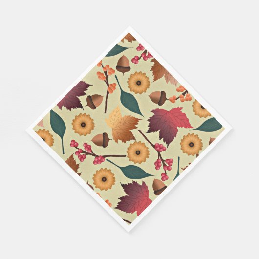 Colorful Autumn Pattern Servet (Hoek)