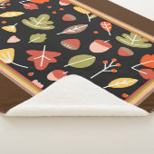 Colorful Autumn Pattern Sherpa Deken (3/4)
