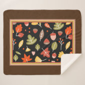 Colorful Autumn Pattern Sherpa Deken (Voorkant (horizontaal))