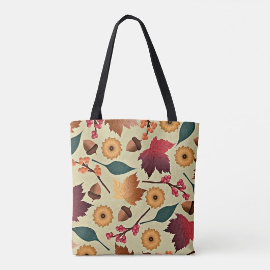 Colorful Autumn Pattern Tote Bag (Achterkant)