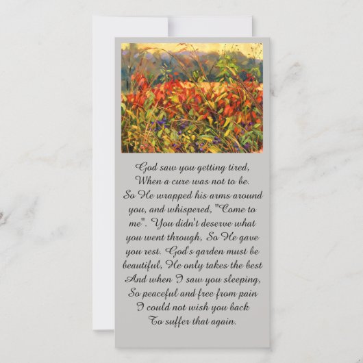 Colorful Autumn Reds and Oranges Prayer Card (Voorkant)
