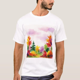 Colorful autumn scene t-shirt
