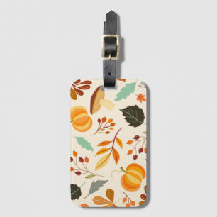 Colorful Autumn Threadn Design Bagagelabel