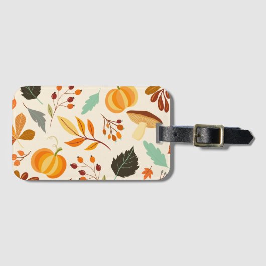 Colorful Autumn Threadn Design Bagagelabel (Voorkant (horizontaal))