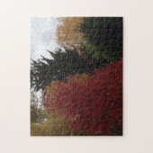 Colorful Autumn Trees Grey Sky Puzzles Legpuzzel (Verticaal)