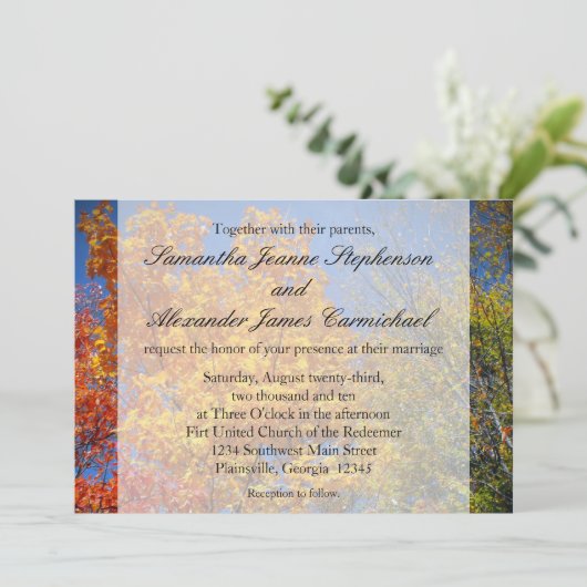 Colorful Autumn Trees Kaart (Staand voorkant)