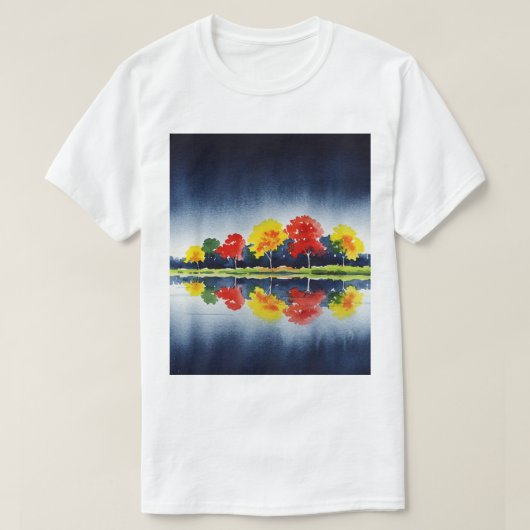 Colorful autumn trees t-shirt (Design voorkant)