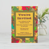 Colorful Autumn verliest Herfst Cookout Uitnodigin Kaart (Staand voorkant)