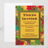 Colorful Autumn verliest Herfst Cookout Uitnodigin Kaart (Voorkant / Achterkant)