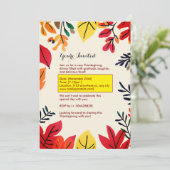 Colorful Autumn verliest Thanksgiving Kaart (Staand voorkant)