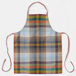 Colorful Autumn Winter Colored Checkered Pattern   Schort
