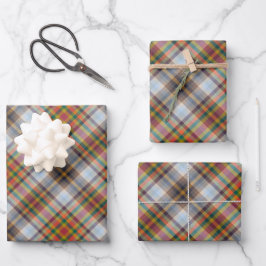 Colorful Autumn Winter Colored Stripes Pattern Inpakpapier Vel