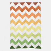 Colorful Autumnal Herfst Chevron Theedoek (Verticaal)