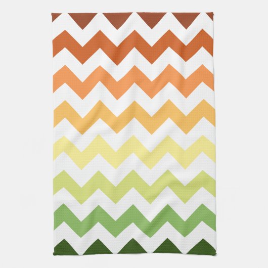 Colorful Autumnal Herfst Chevron Theedoek (Verticaal)