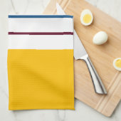 Colorful Autumnal Mulberry Amber Stripes Theedoek (Quarter Fold)