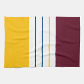 Colorful Autumnal Mulberry Amber Stripes Theedoek (Horizontaal)