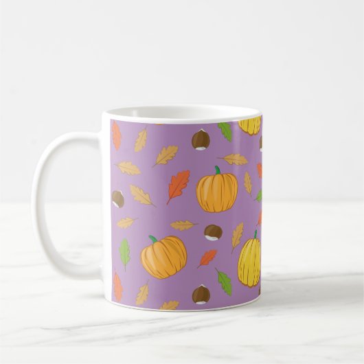 Colorful Autumnal Season - Natuur Pattern Koffiemok (Links)
