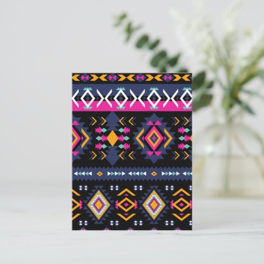 Colorful Aztec Briefkaart (Staand voorkant)