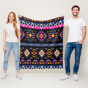 Colorful Aztec Fleece Deken