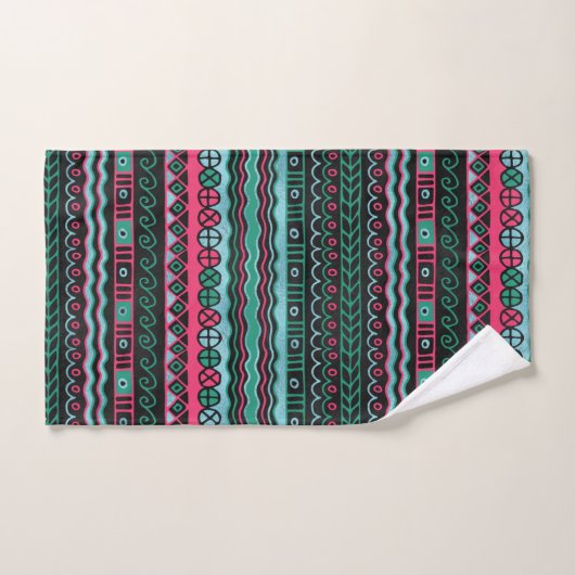 Colorful Aztec Inca Mayan Pattern Bad Handdoek (Handdoek)