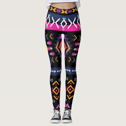 Colorful Aztec Leggings (Voorkant)