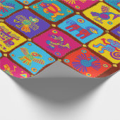 Colorful Aztec Mexican Animals 1 Cadeaupapier (Hoek)