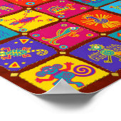 Colorful Aztec Mexican Animals 1 Poster (Hoek)