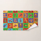 Colorful Aztec Mexican Animals Bad Handdoek (Handdoek)
