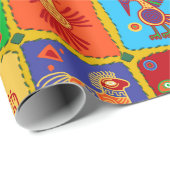 Colorful Aztec Mexican Animals Cadeaupapier (Rol Hoek)