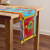 Colorful Aztec Mexican Animals Korte Tafelloper (Voorbeeld)