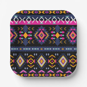 Colorful Aztec Papieren Bordje